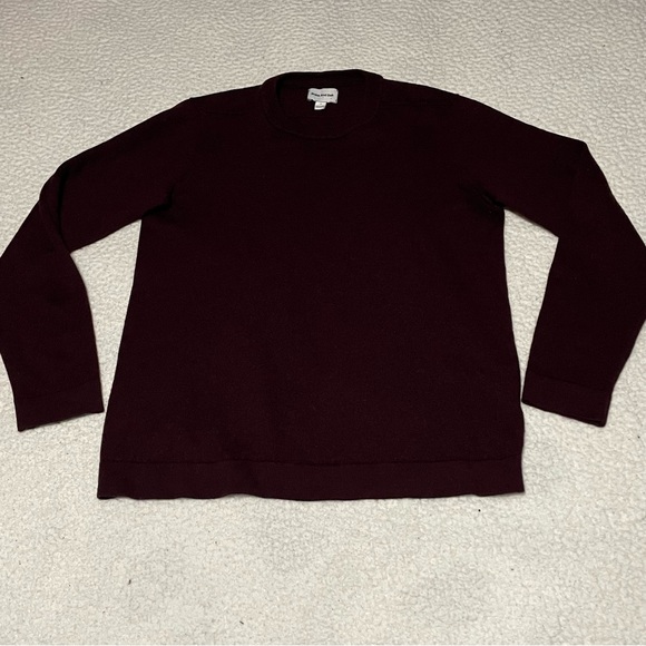 Frank and oak merino wool crewneck size medium in black cherry - Picture 1 of 5